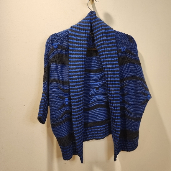 Express women's blue open front knitted cardigan size XS - Picture 2 of 9